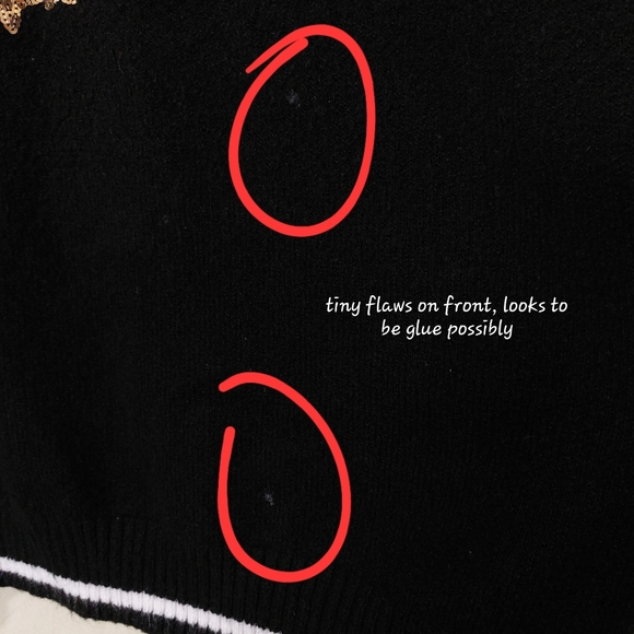 Torrid Plus Size 1X Women's Black Red Plaid Star Lips Super Soft Crew Sweater - Picture 6 of 12